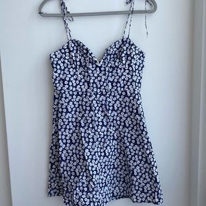 Blue floral summer dress - Peppermayo